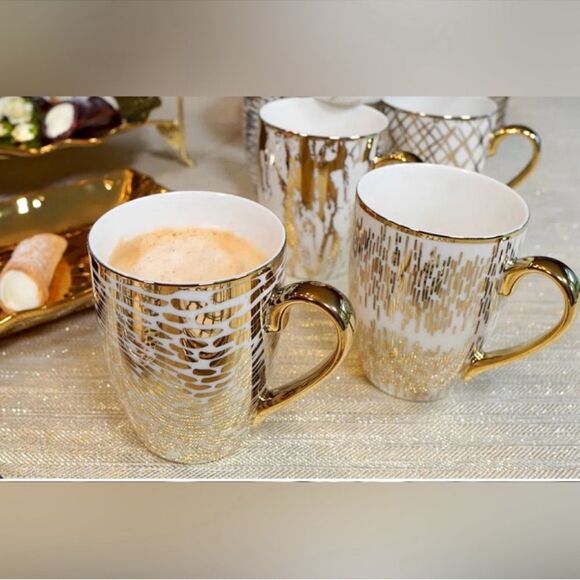 Certified International
4 Piece gold  Multi-Colored Porcelain 16 oz. Mug Set - Picture 1 of 11